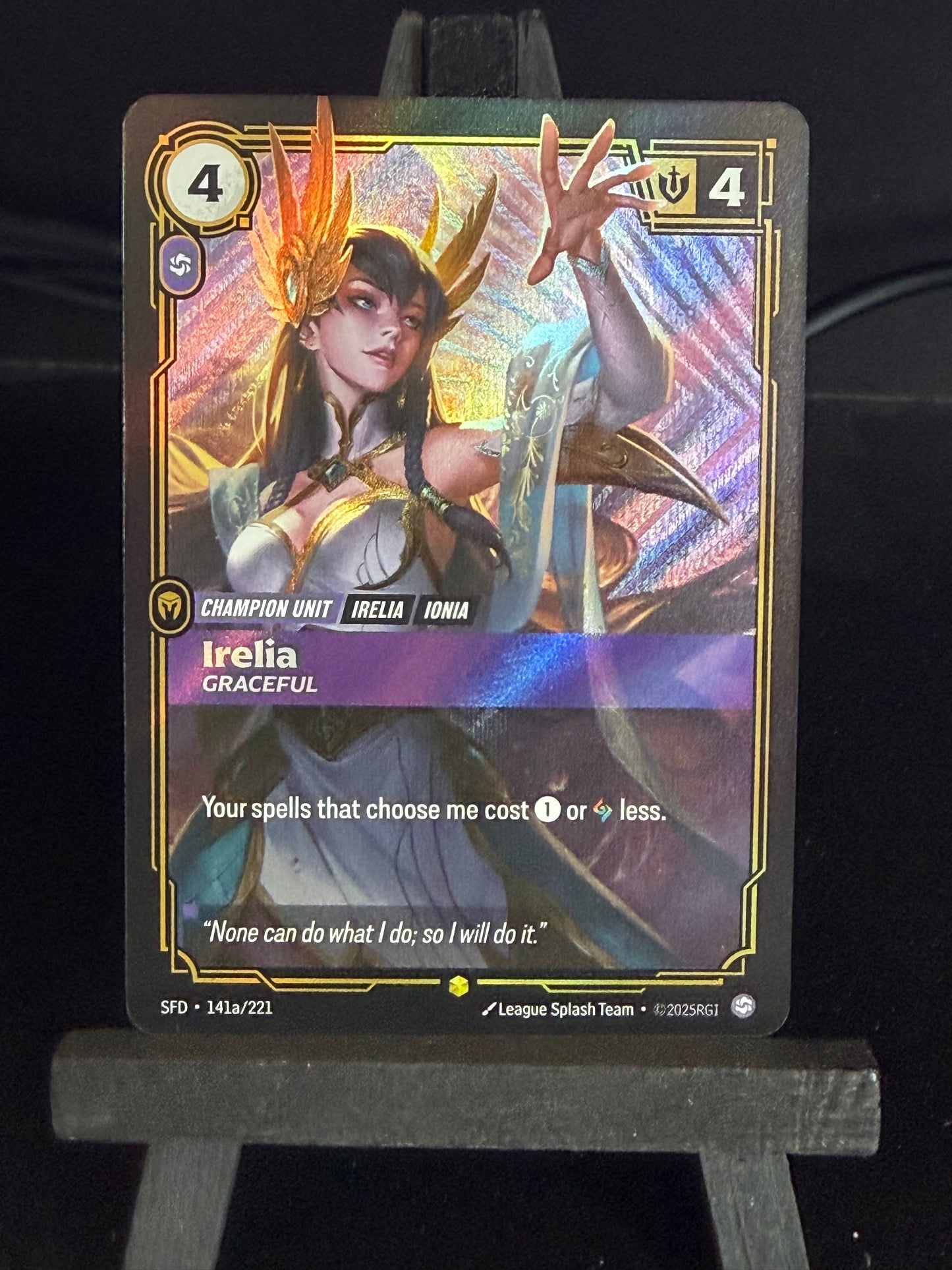 Irelia - Graceful 141a/221 Alternate Art Showcase Spiritforged Riftbound Card