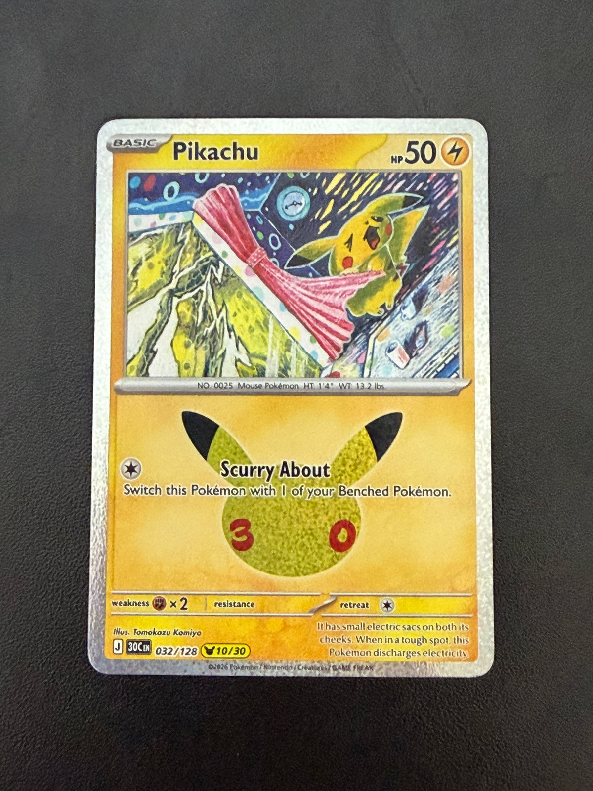 Pikachu 30th Celebration Single Cards - English