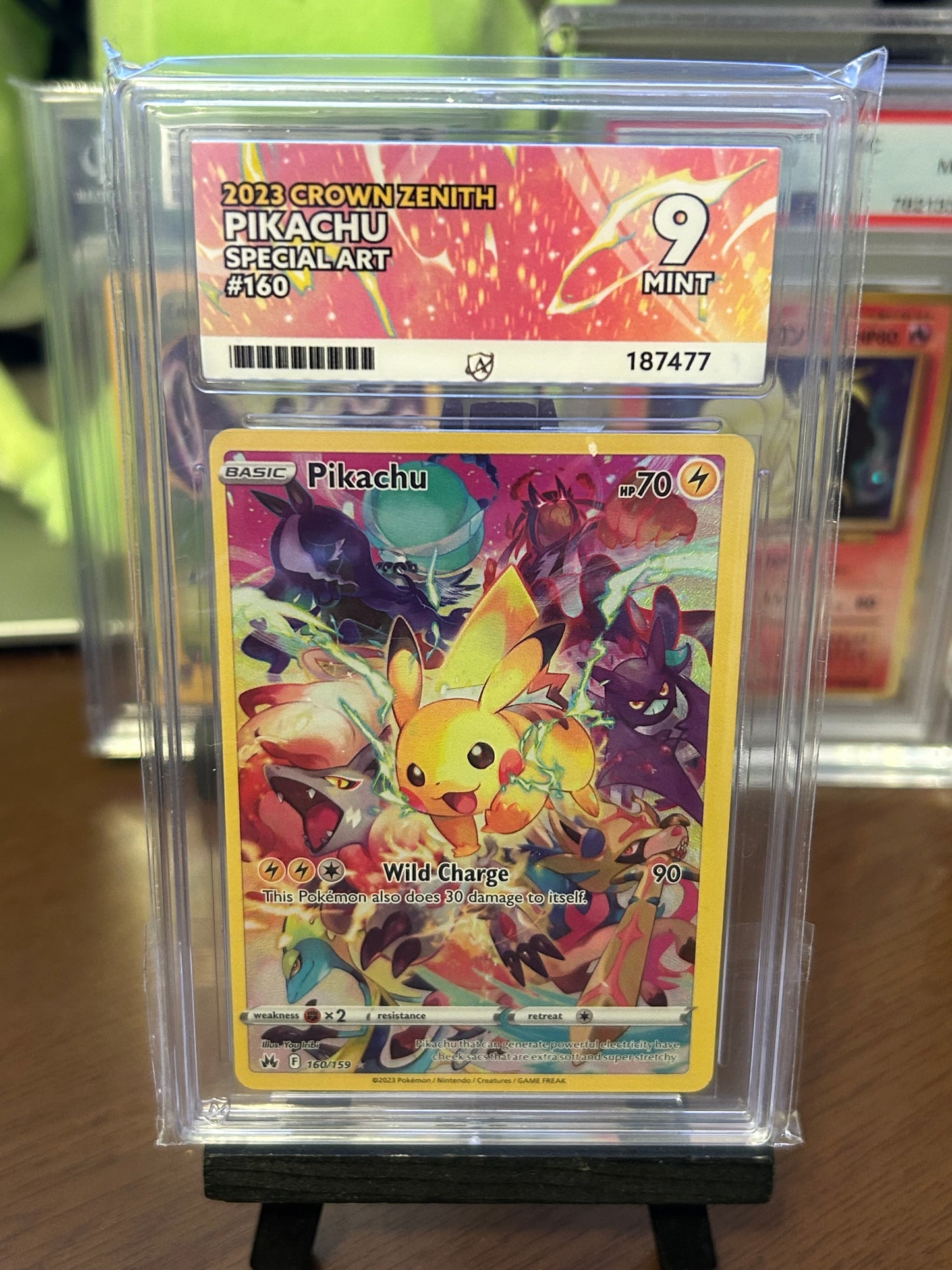 Pikachu Special Art - Crown Zenith - 160/159 - Ace Grading - Mint 9 Graded Card