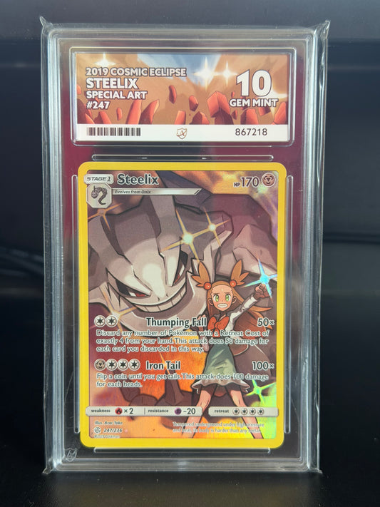 Steelix 247/236 Cosmic Eclipse - Gem Mint 10 Ace Grading Card