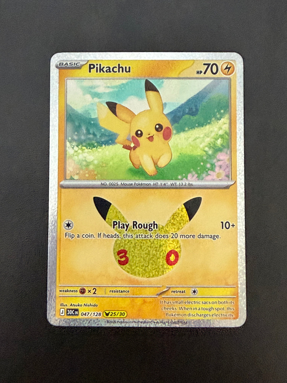Pikachu 30th Celebration Single Cards - English