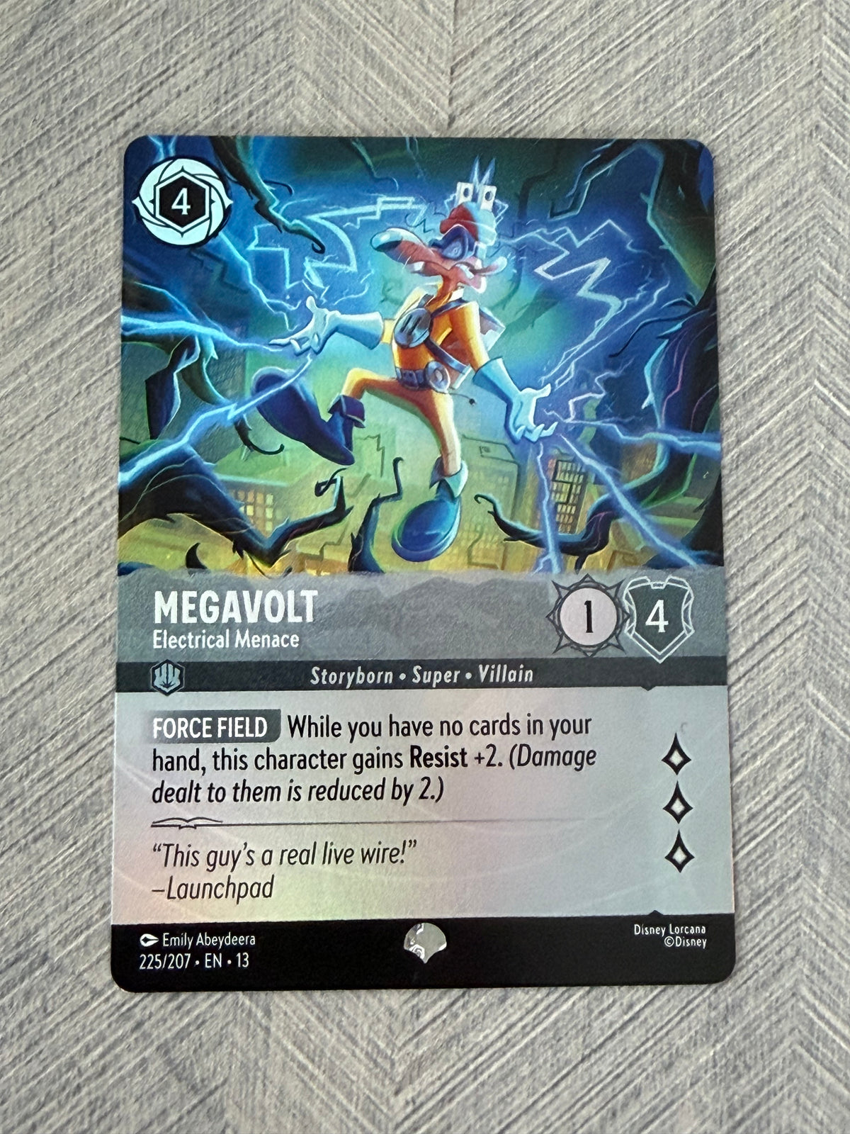 Megavolt 225/207 Epic Attack of the Vine Disney Lorcana Card