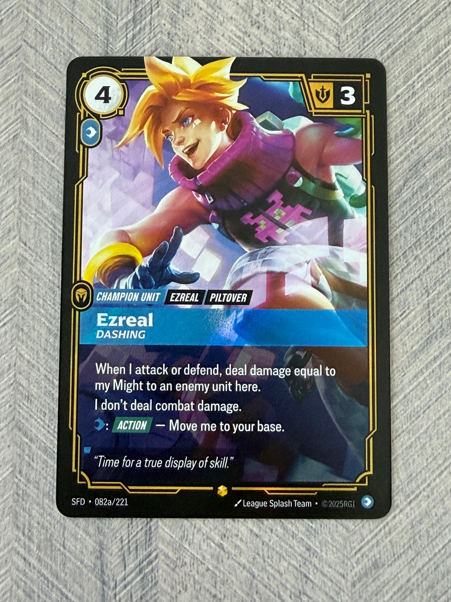 Ezreal 082a/221 Alt Art Riftbound Spiritforged Card