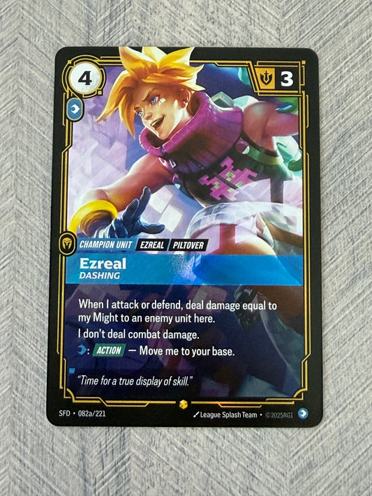 Ezreal 082a/221 Alt Art Riftbound Spiritforged Card