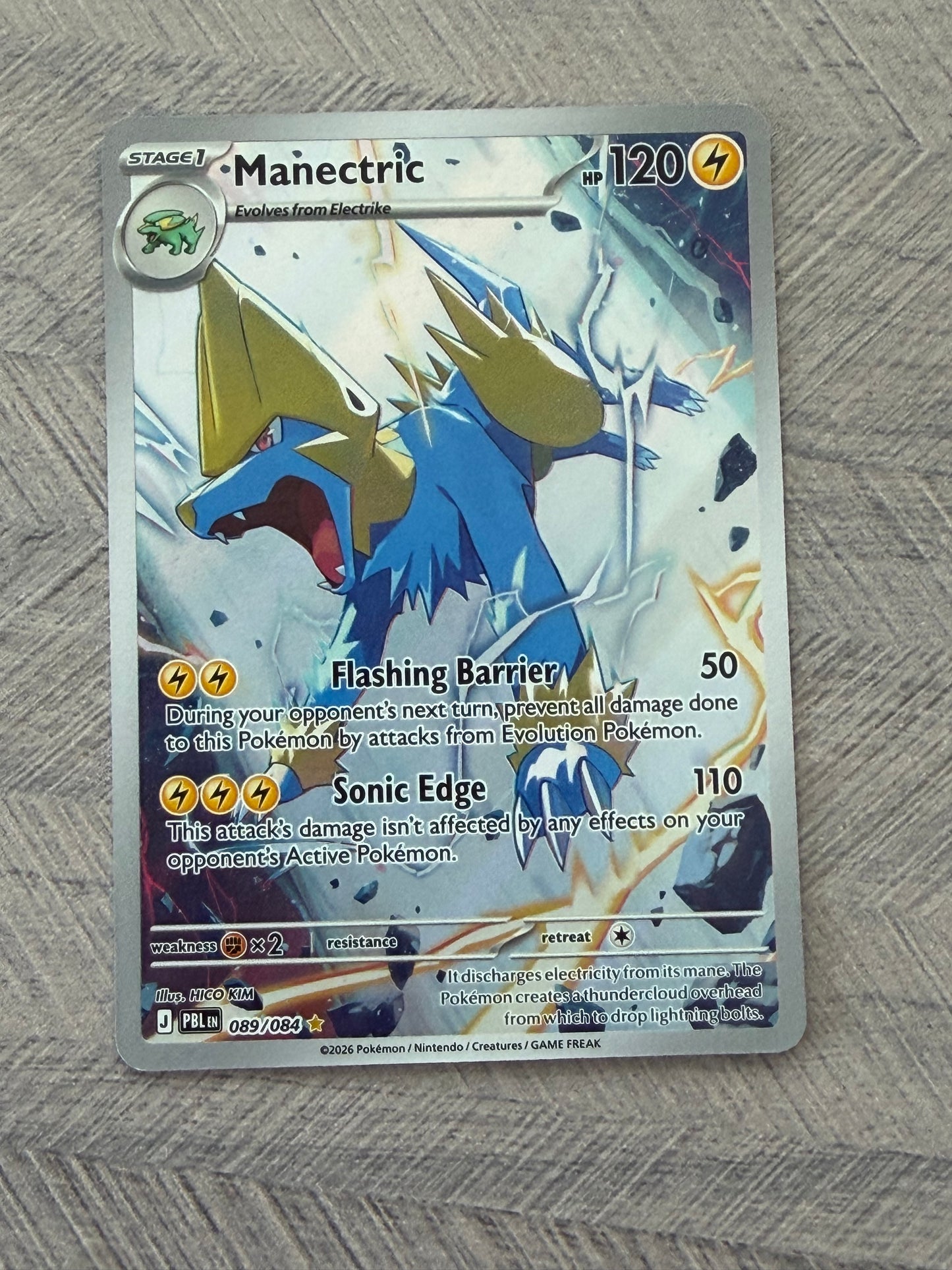 Manectric 089/084 IR Pitch Black Pokémon Card - English