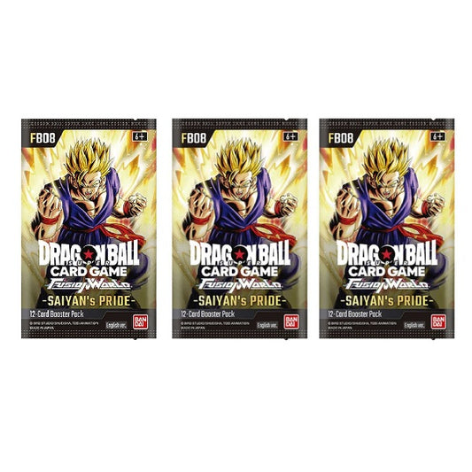 Dragon Ball Super CG: Fusion World 08 Saiyan's Pride (FB08) Booster Pack Bundle