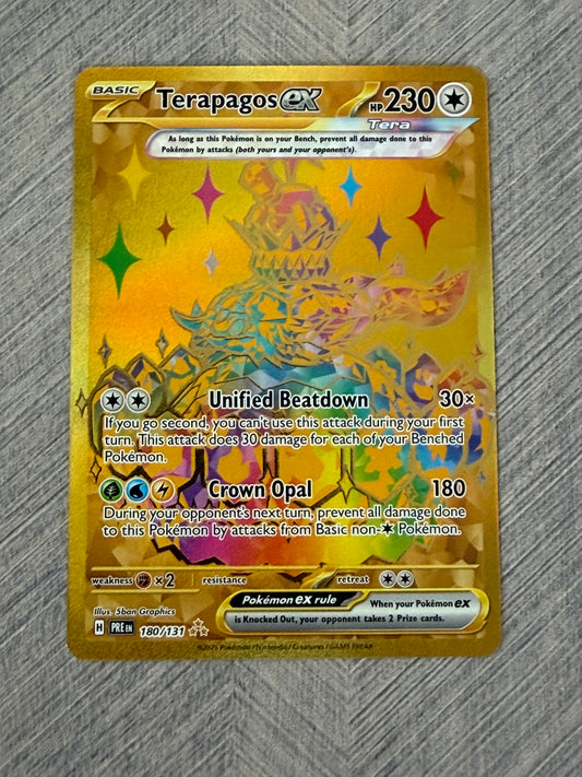 Terapagos 180/131 Gold Prismatic Evolutions Pokémon Card - English