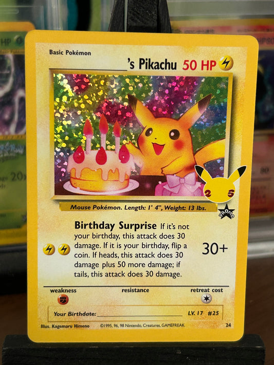 Birthday Pikachu Classic Collection 24 Celebrations Pokémon Card - English