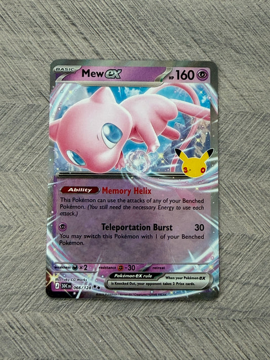 Mew EX 066/128 30th Celebration Pokémon Card - English