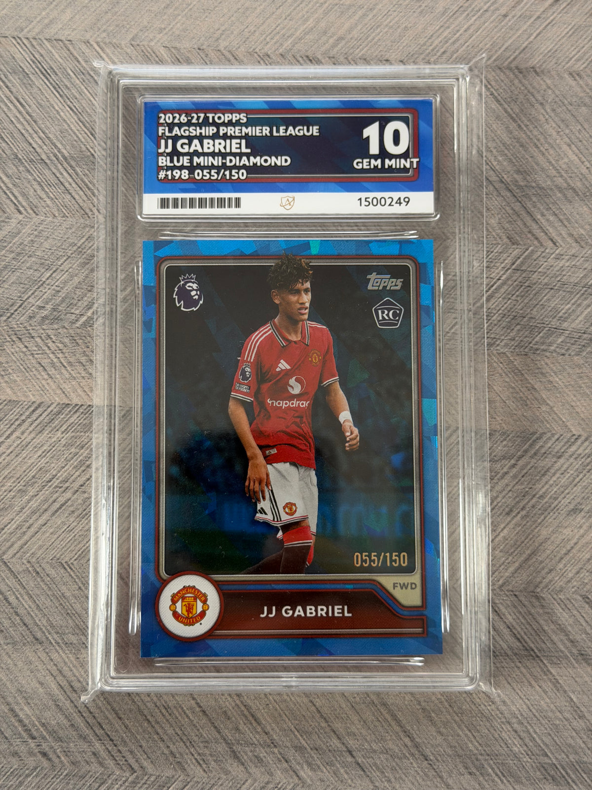 Topps Premier League 26/27 JJ Gabriel #198 055/150 - Gem Mint 10 Ace Grading
