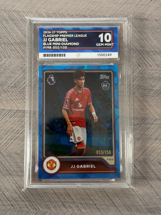 Topps Premier League 26/27 JJ Gabriel #198 055/150 - Gem Mint 10 Ace Grading