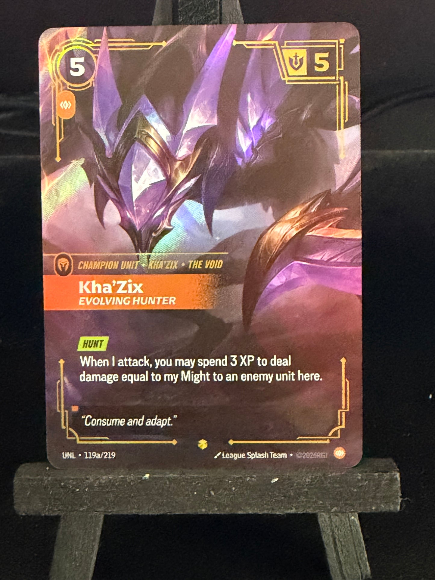 Kha'Zix 119a/219 Alt Art Riftbound Unleased Card