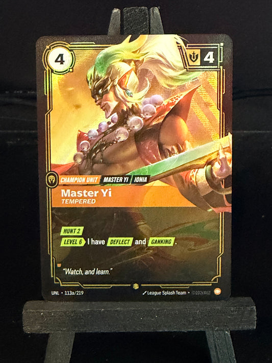 Master Yi 113a/219 Alt Art Riftbound Unleased Card