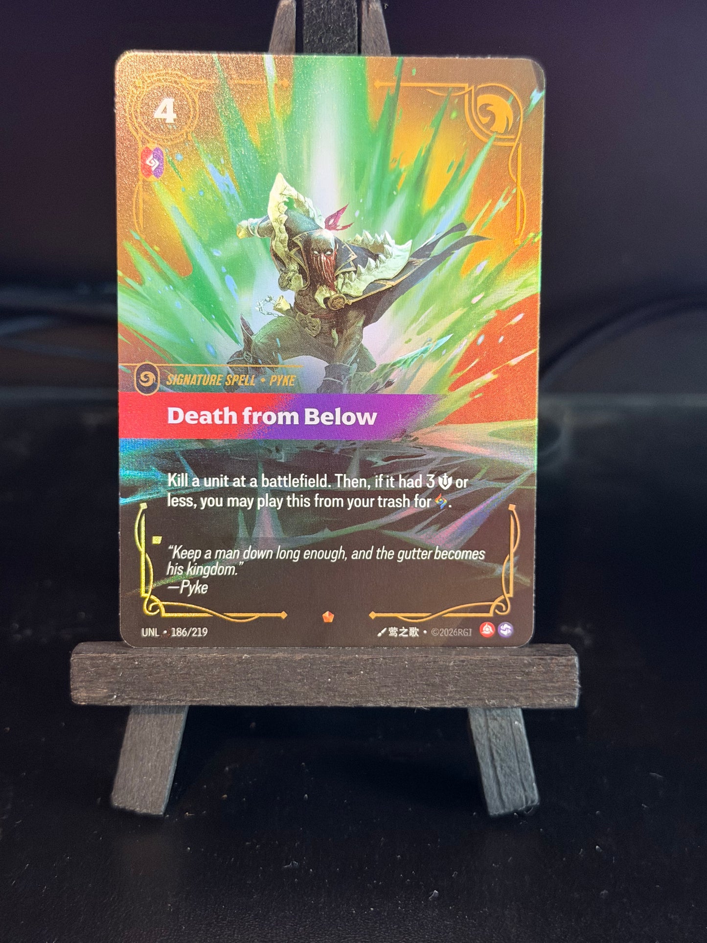 Death From Below 186/219 Epic Riftbound Unleased Card