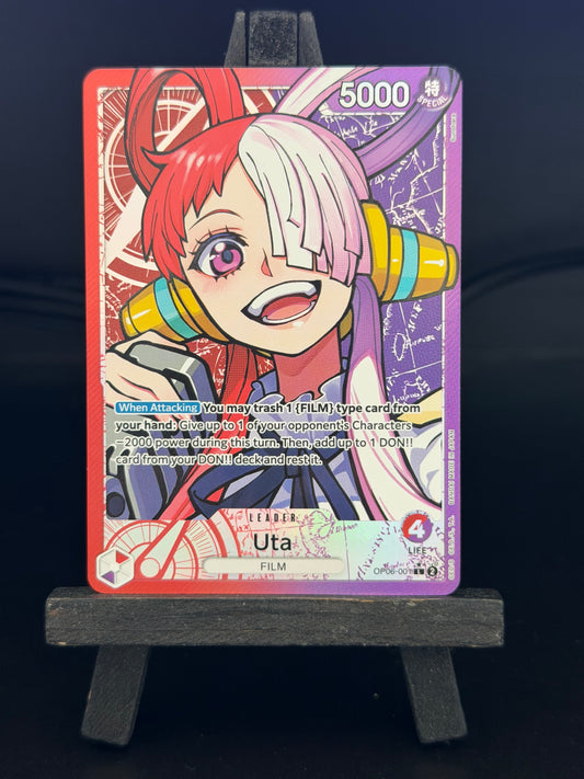 Uta OP06-001 Leader Alt Art Wing of the Captain One Piece Card - English