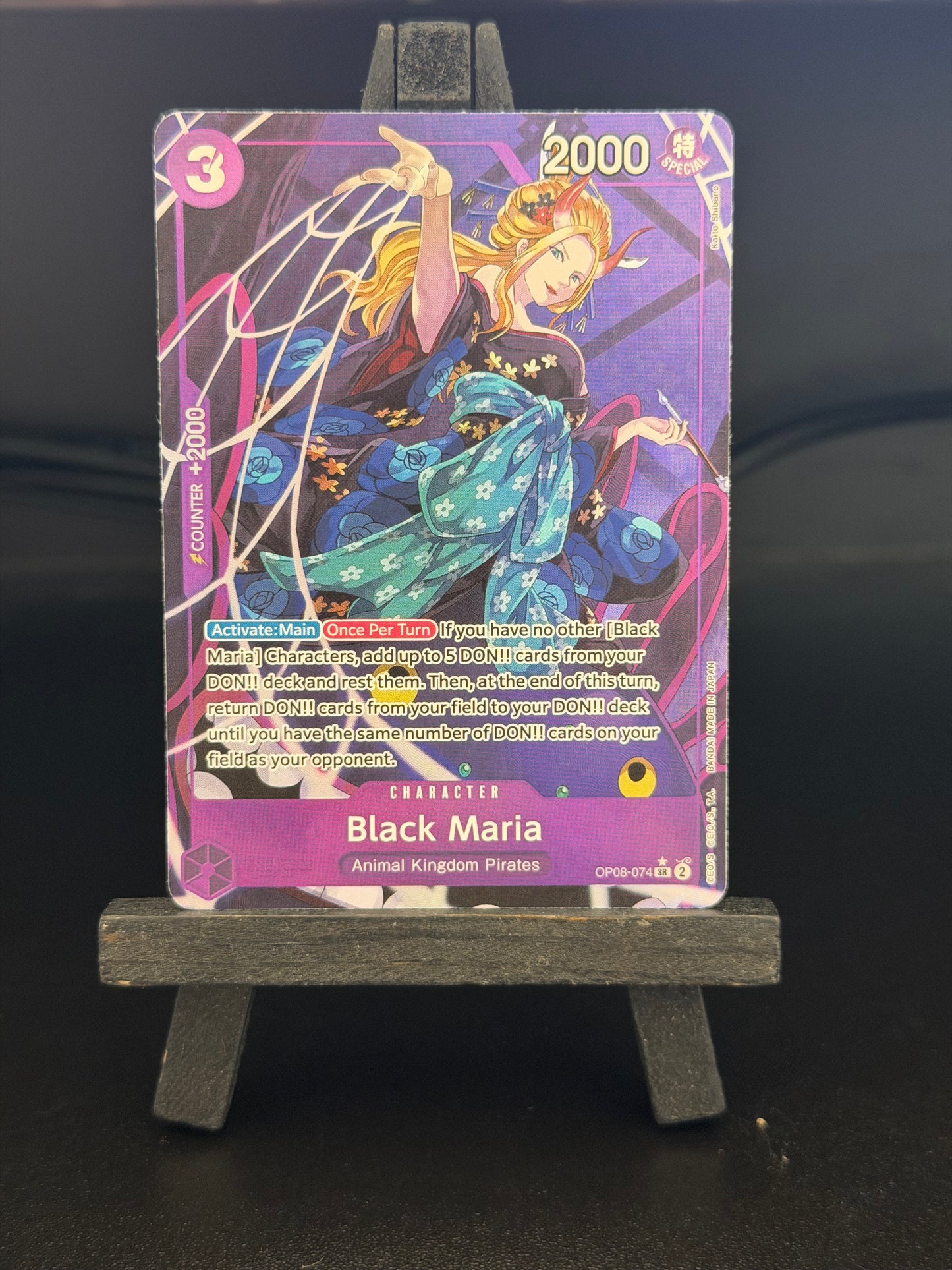 Black Maria OP08-074 SR Alt Art Two Legends One Piece Card - English