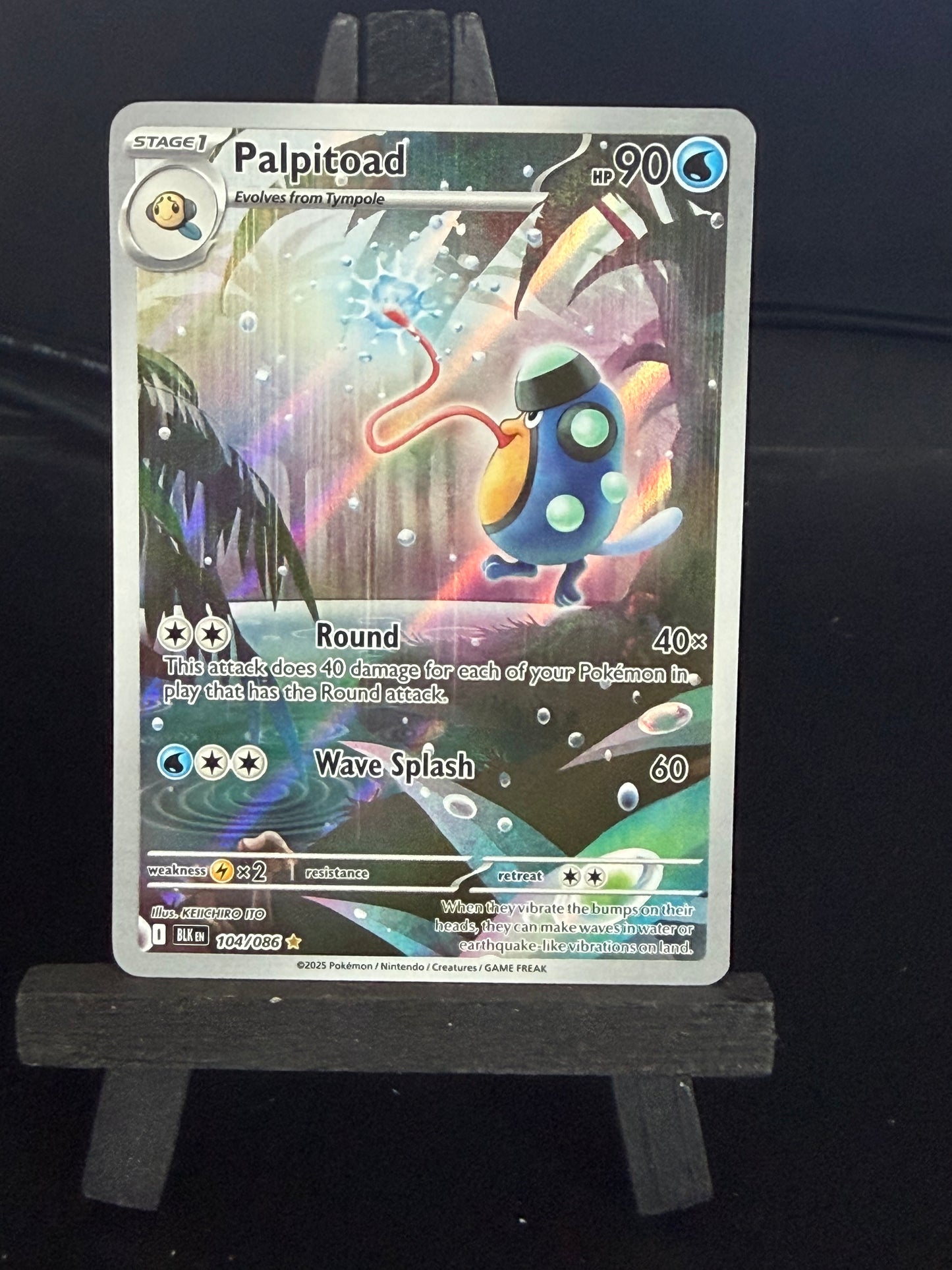 Palpitoad 104/086 IR Black Bolt Pokémon Card - English