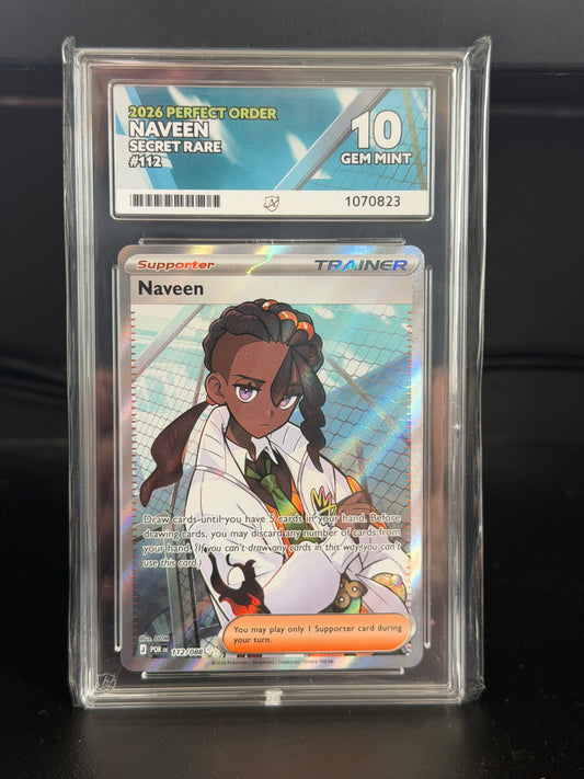 Naveen 112/088 Full Art - Perfect Order - Gem Mint 10 Ace Grading Card