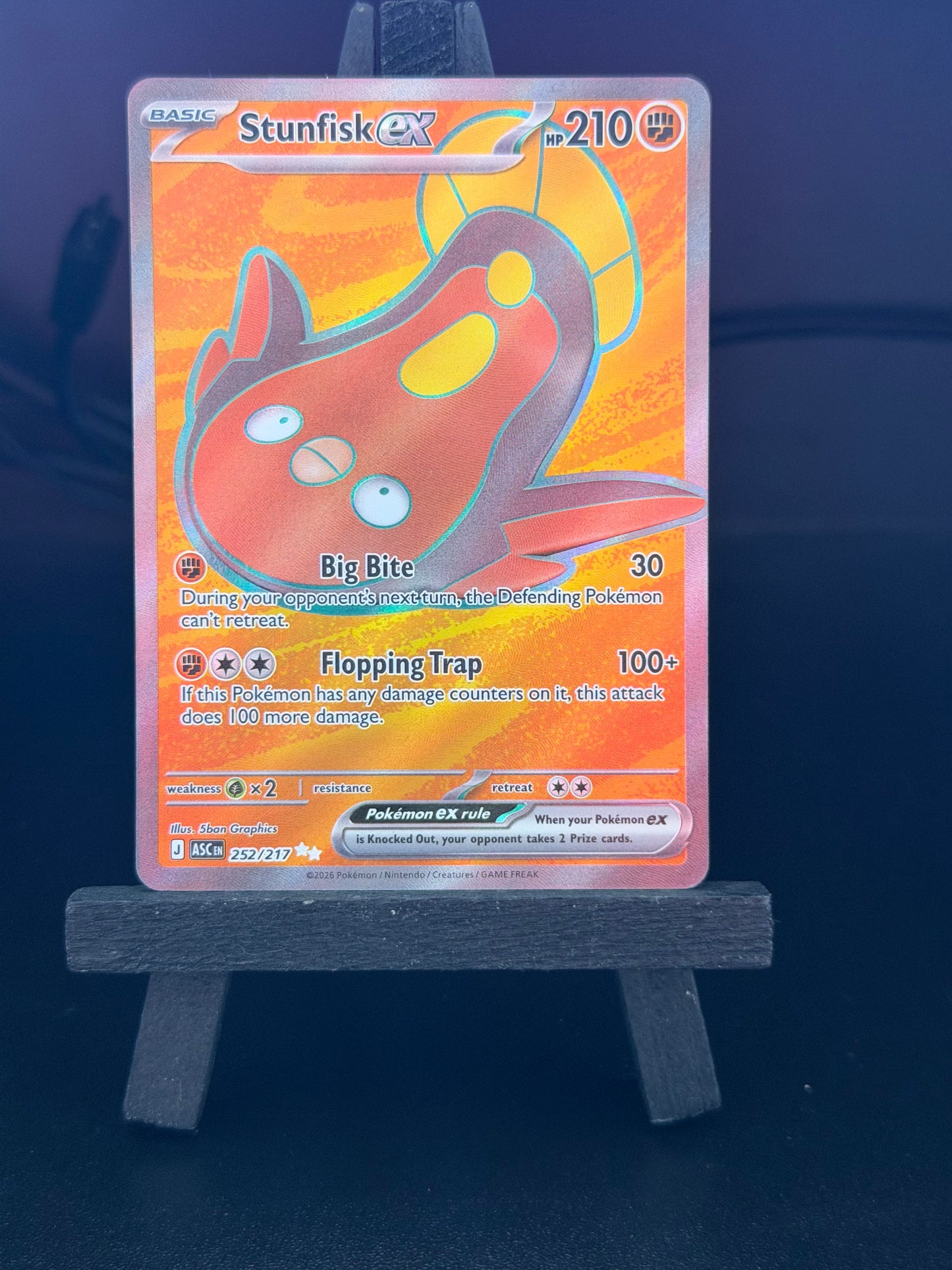 Stunfisk EX 252/217 Full Art Ascended Heroes Pokémon Card - English