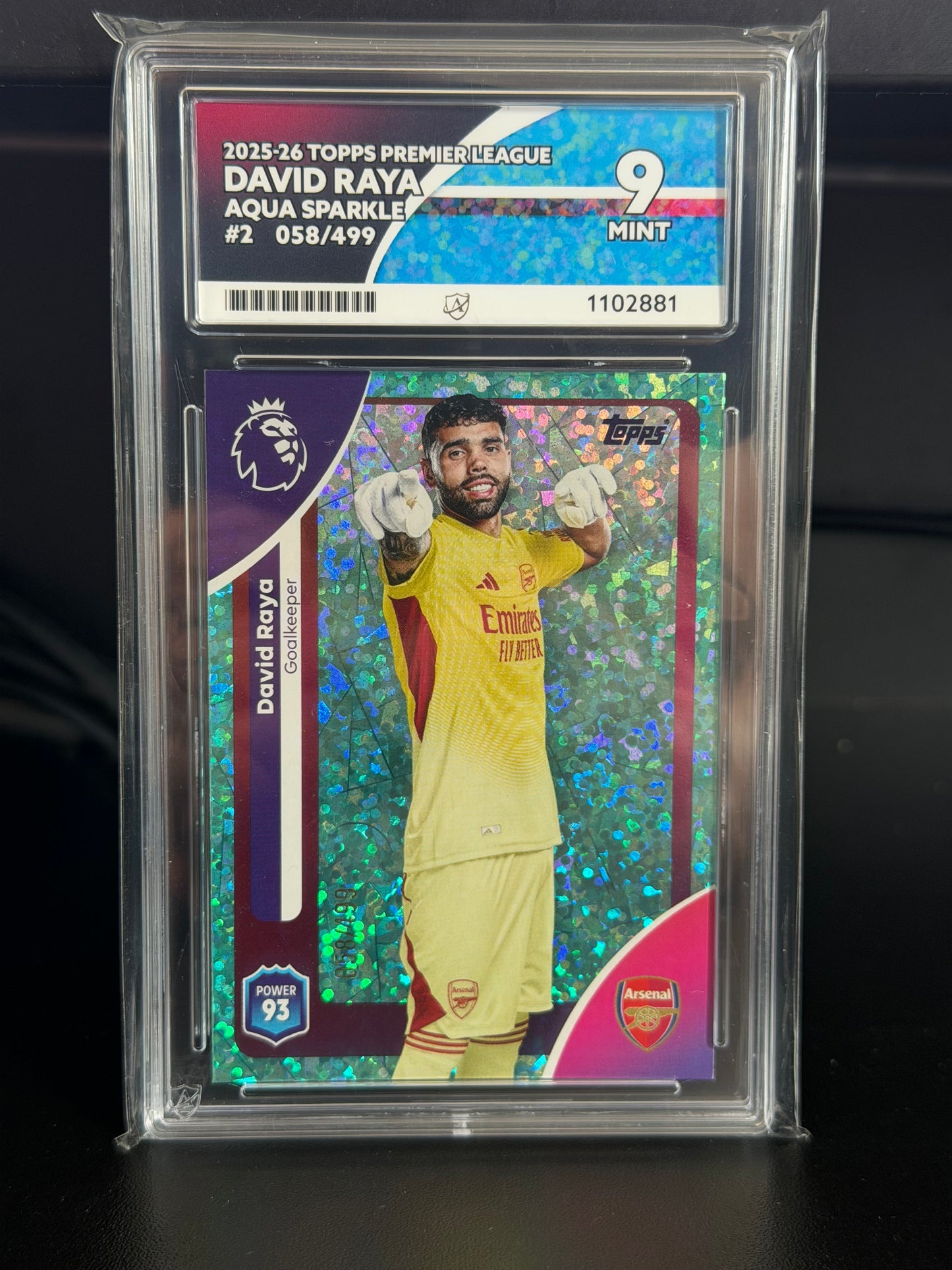 Topps Premier League 2025/26 David Raya #2 058/499 - Mint 9 Ace Grading