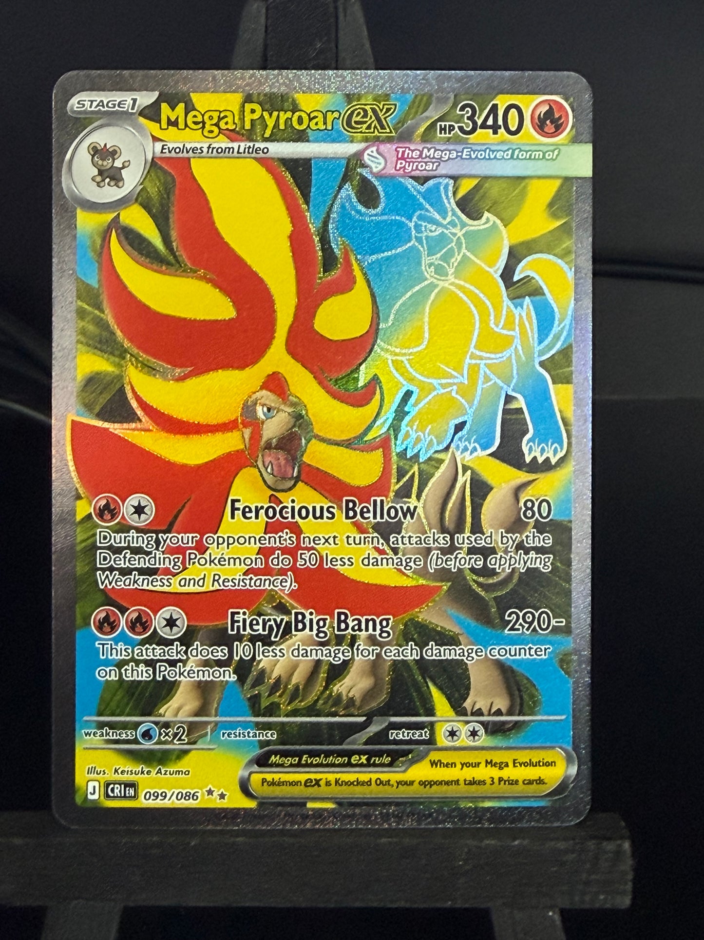 Mega Pyroar 099/066 Full Art Chaos Rising Pokémon Card - English