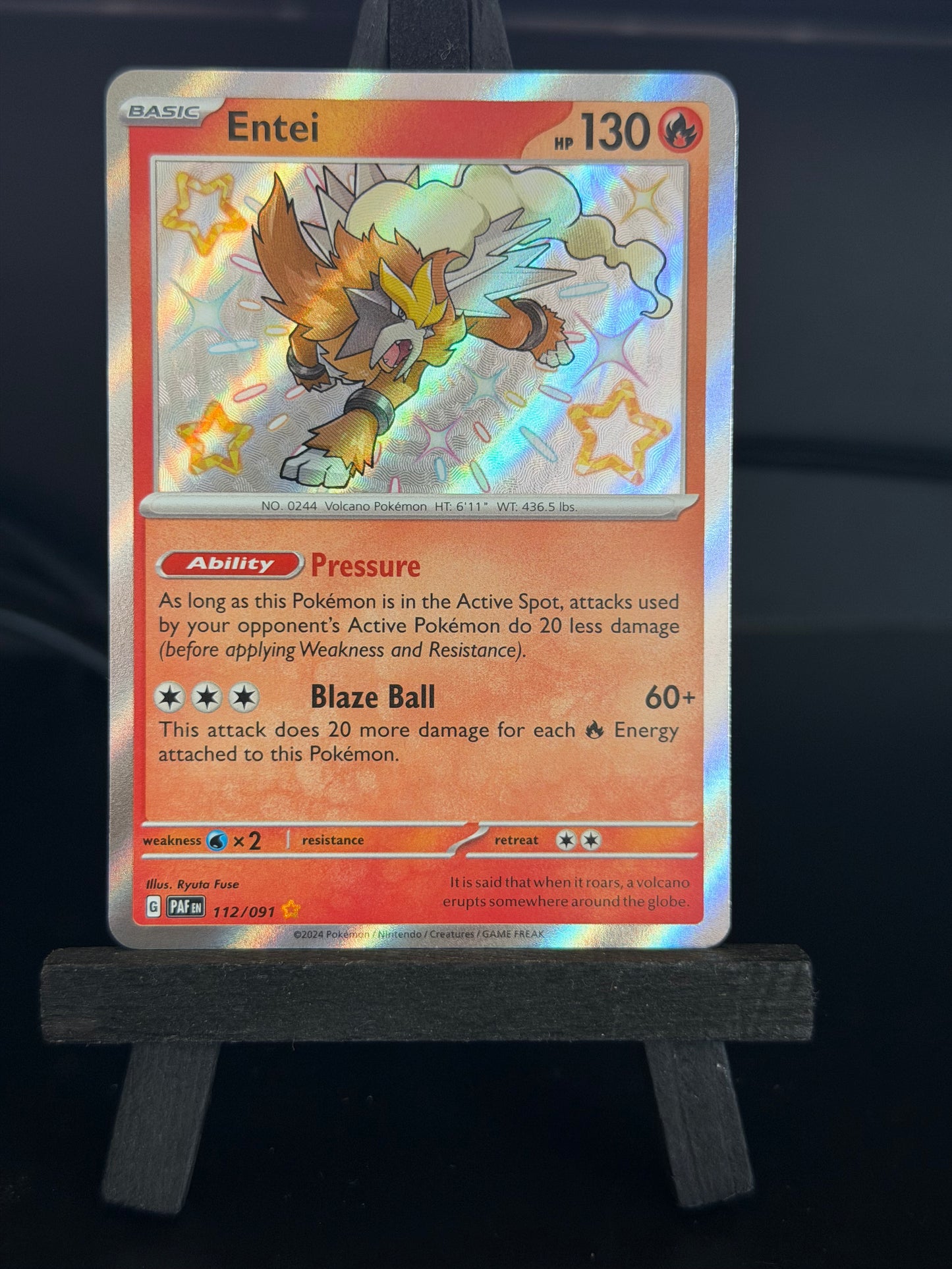 Entei 112/091 Baby Shiny Paldean Fates Pokémon Card - English