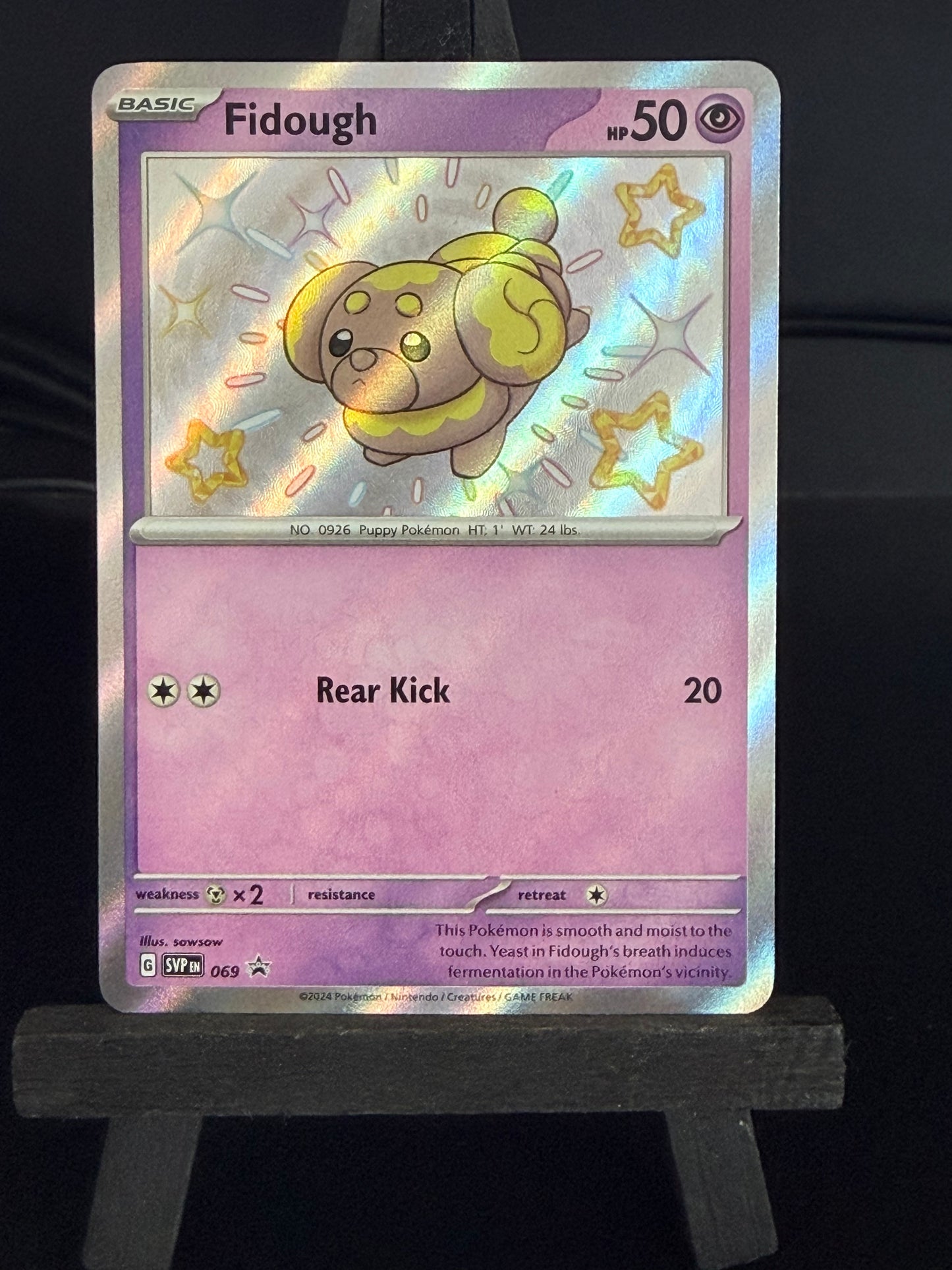 Fidough SVP 069 Black Star Promo Paldean Fates Pokémon Card - English