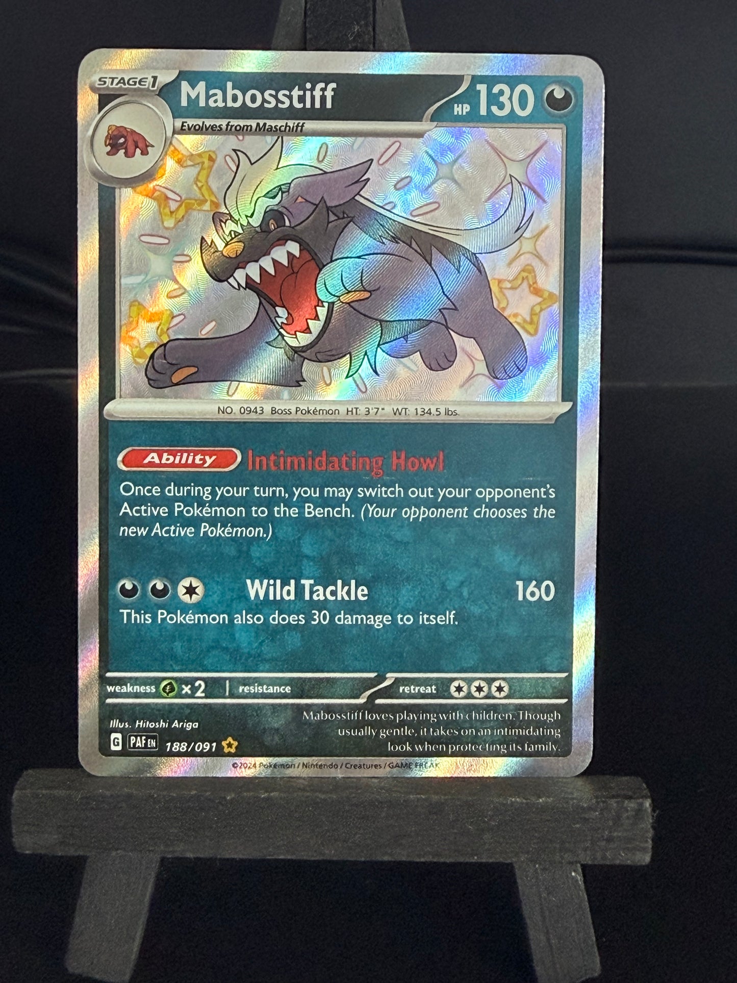 Mabosstiff 188/091 Baby Shiny Paldean Fates Pokémon Card - English