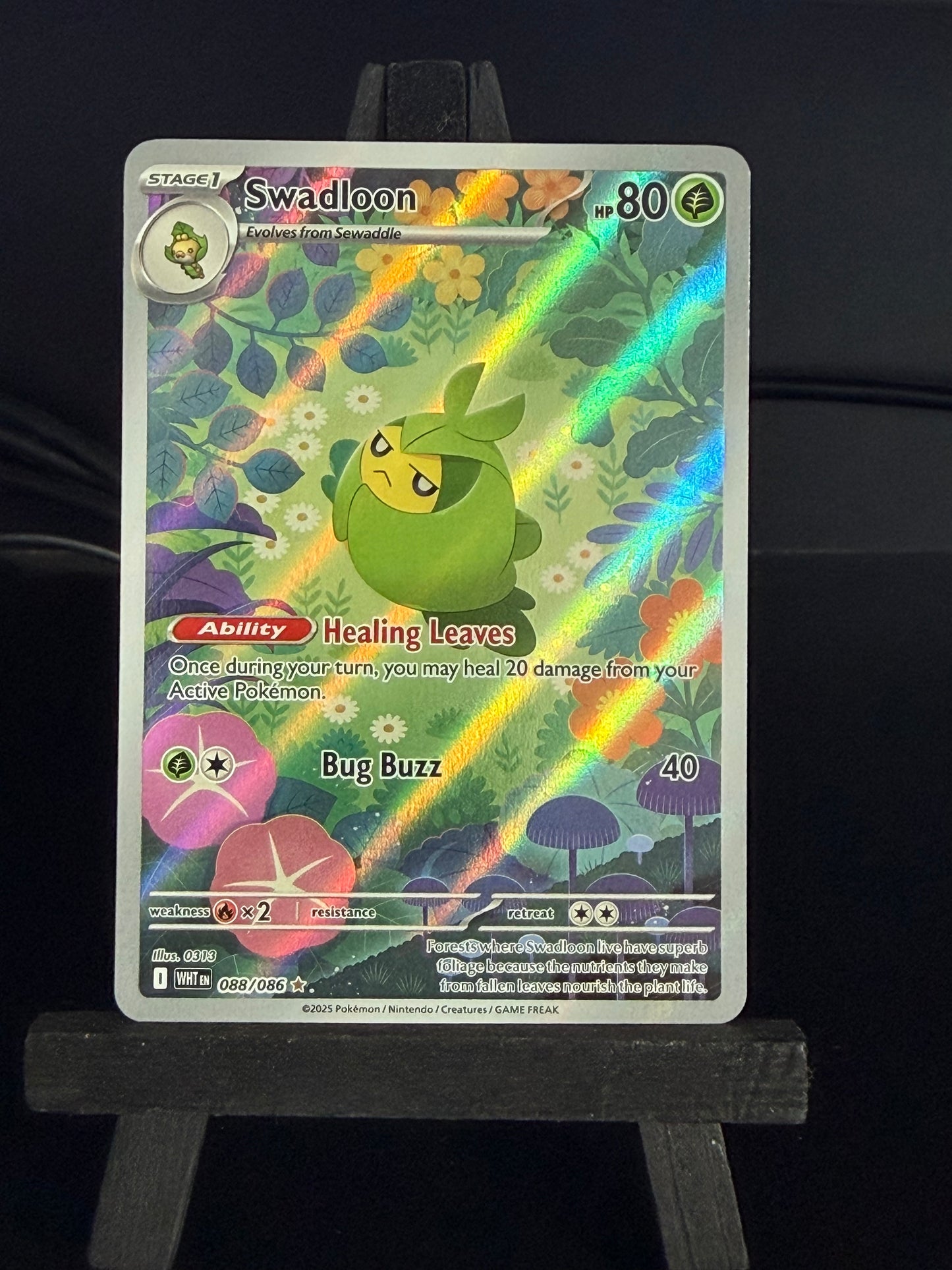 Swadloon 088/086 IR White Flare Pokémon Card - English