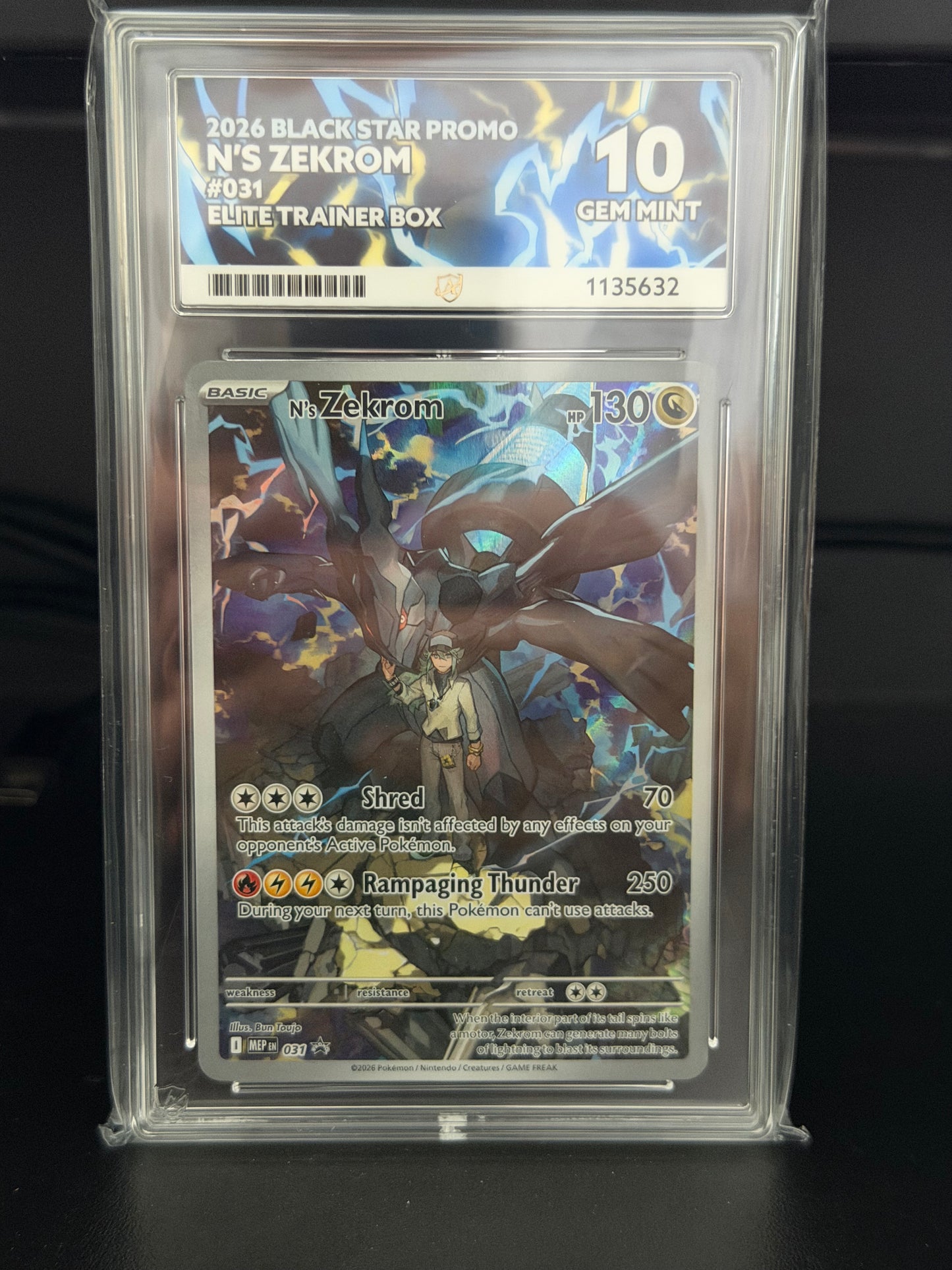 N's Zekrom MEP 031 - Black Star Promo Gem Mint 10 Ace Grading Card