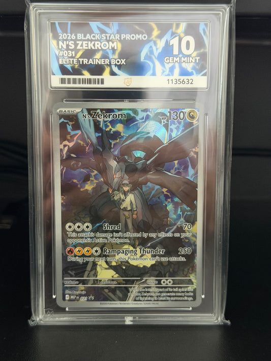 N's Zekrom MEP 031 - Black Star Promo Gem Mint 10 Ace Grading Card