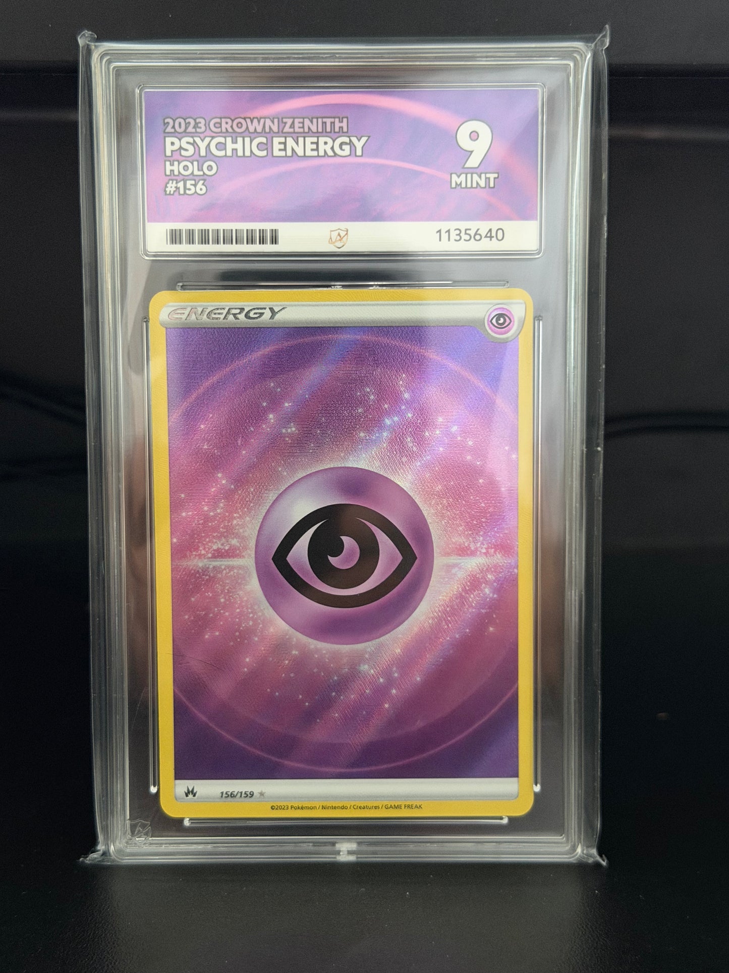 Psychic Energy 156/159 Crown Zenith - Mint 9 Ace Grading Card