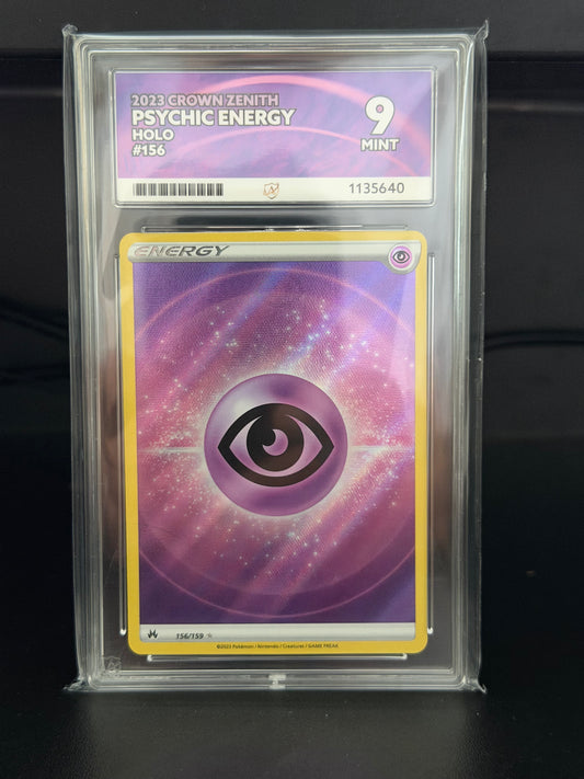Psychic Energy 156/159 Crown Zenith - Mint 9 Ace Grading Card