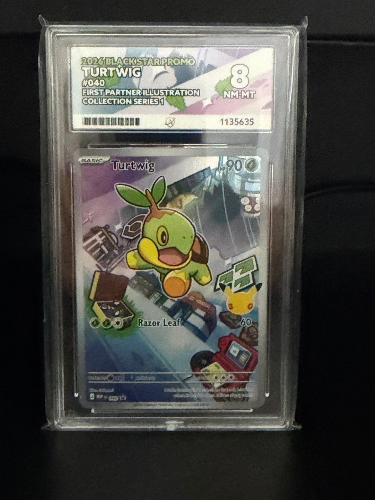 Turtwig MEP 040 Black Star Promo - 8 NM-MT Ace Grading Card