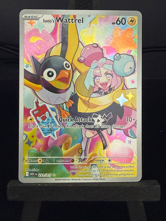 Iono's Wattrel 231/217 IR Ascended Heroes Pokémon Card - English