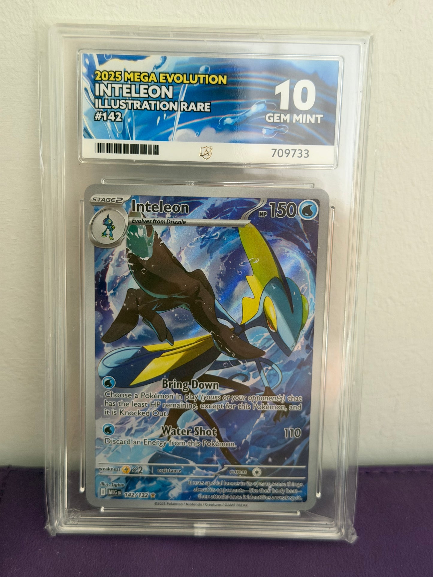 Inteleon 142/132 - IR Mega Evolution Gem Mint 10 Ace Grading Card