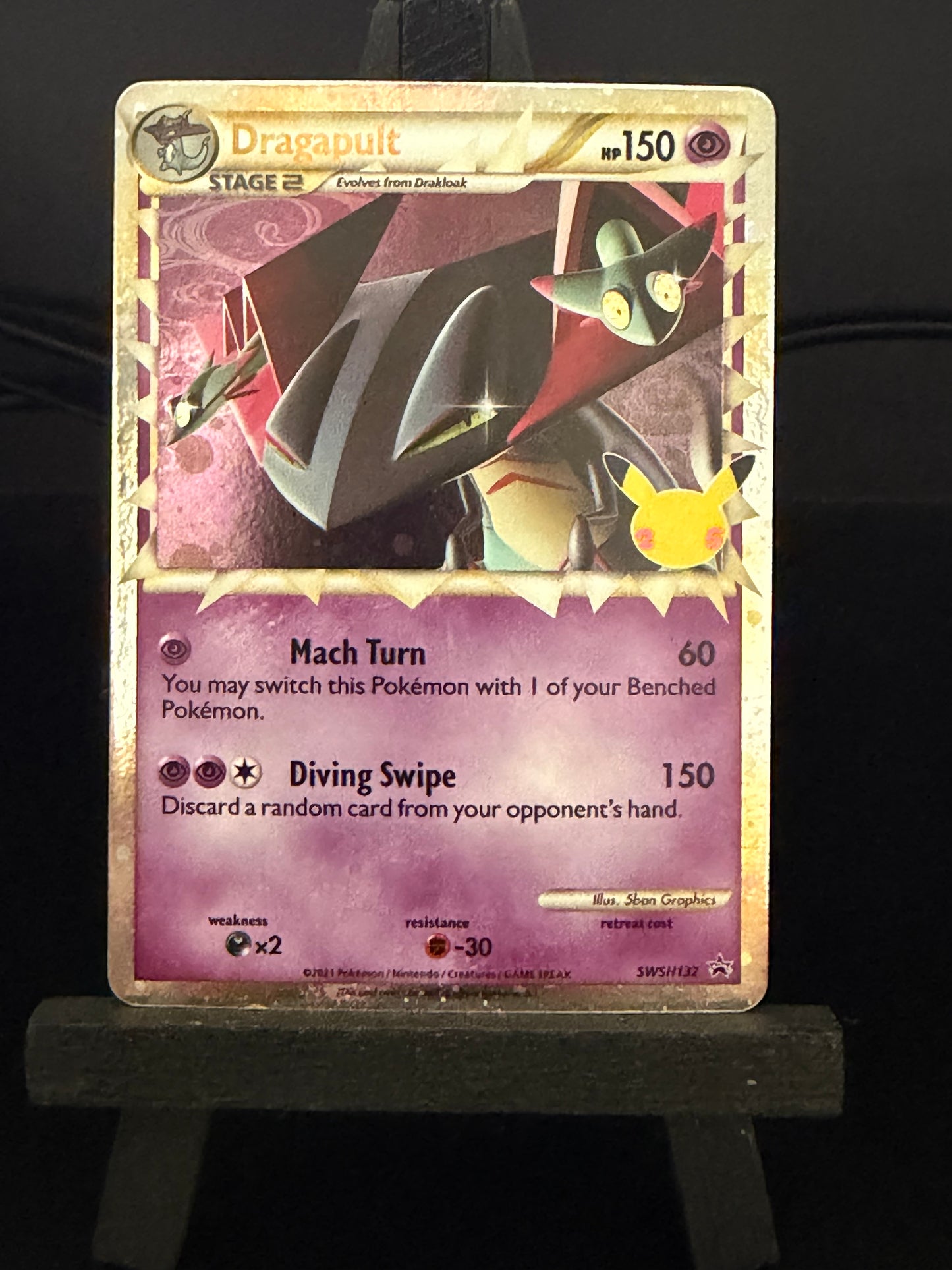Dragapult Black Star Promo SWSH132 Celebrations Pokémon Card - English
