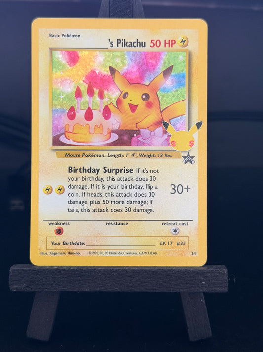 Birthday Pikachu Classic Collection 24 Celebrations Pokémon Card - English
