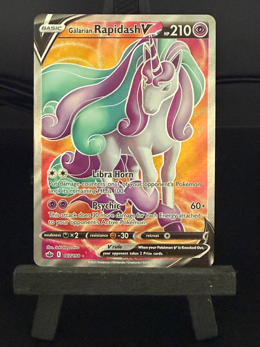 Galarian Rapidash V 167/198 Full Art Chilling Reign Pokémon Card - English