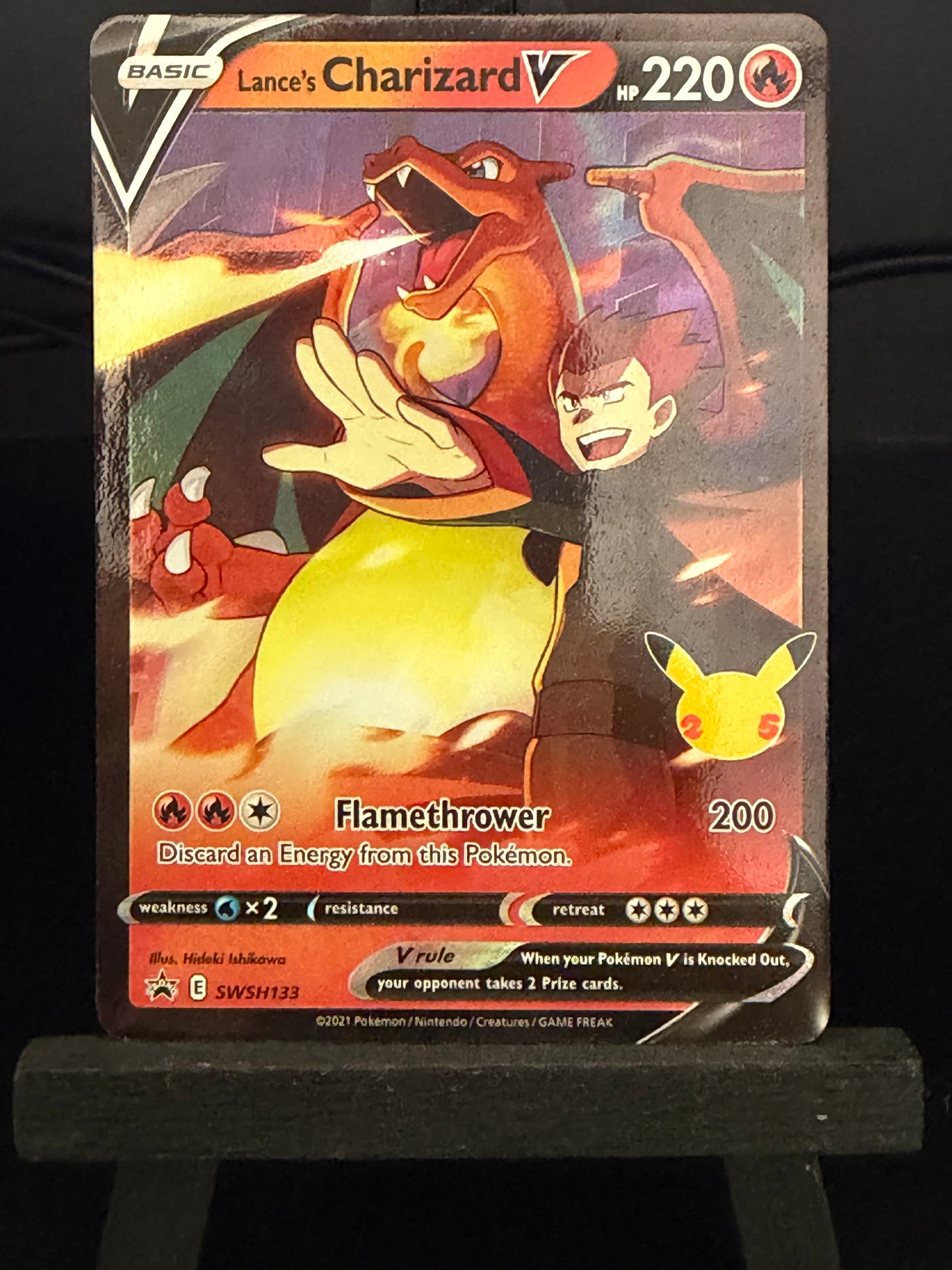Lance's Charizard Black Star Promo SWSH133 Celebrations Pokémon Card - English