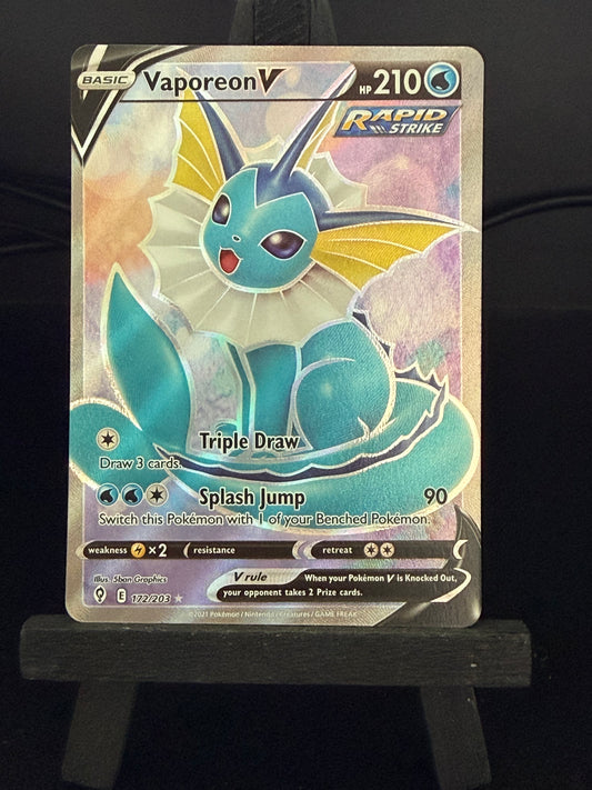 Vaporeon V 172/203 Full Art Evolving Skies Pokémon Card - English