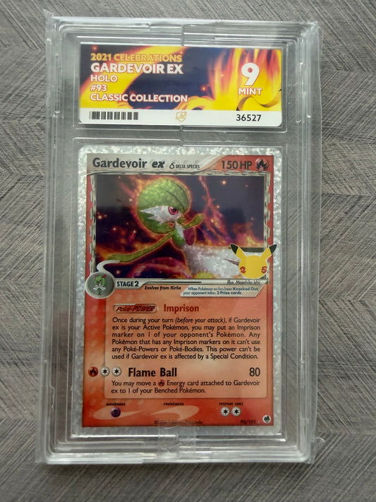 Gardevoir EX - 93/101 - Classic Collection Celebrations - Mint 9 Ace Grading Card