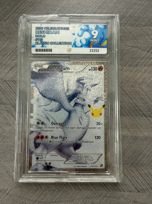 Reshiram - 113/114 - Classic Collection Celebrations - Mint 9 Ace Grading Card