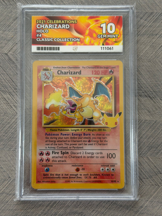 Charizard - 4/102 - Classic Collection Celebrations - Gem Mint 10 Ace Grading Card