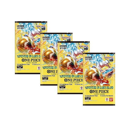 OPENED LIVE ON TWITCH ONLY - One Piece - Adventure on Kami's Island (OP-15 - EB-04) Booster Pack - PRE ORDER