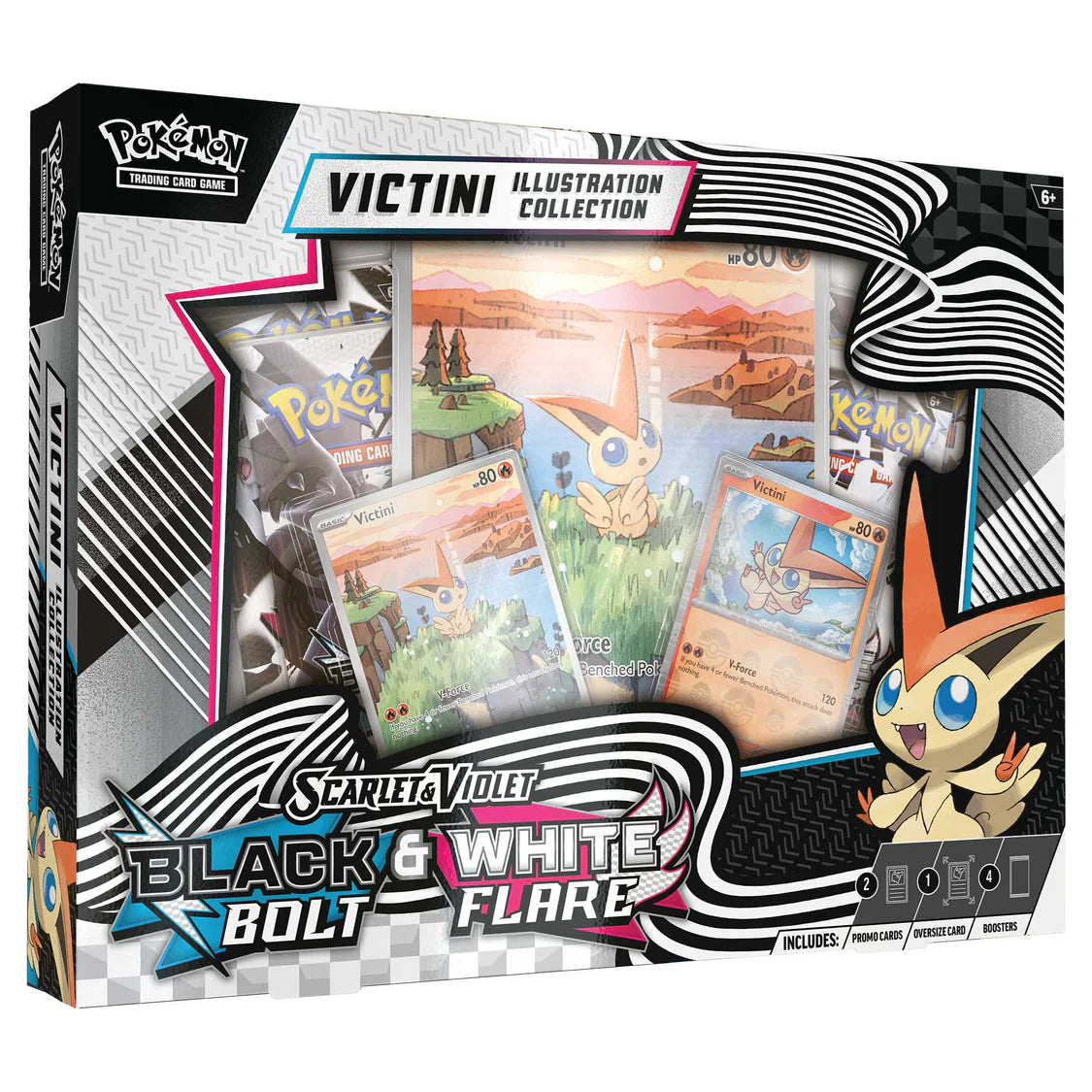 Scarlet & Violet 10.5 - Black Bolt & White Flare Unova Victini Illustration Collection - Opened Live on Twitch Only