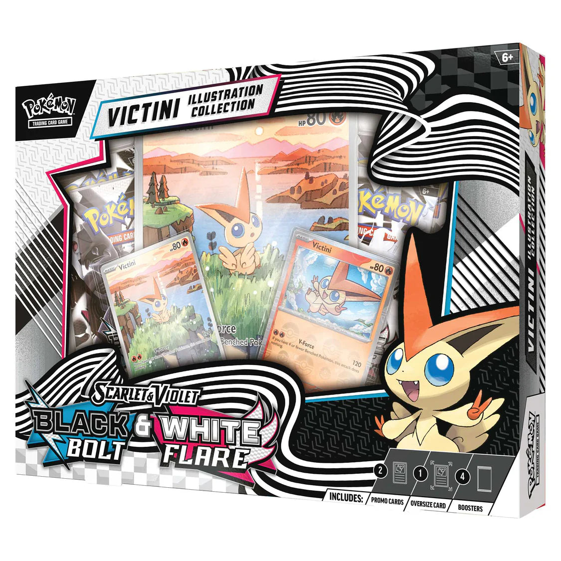 Scarlet & Violet 10.5 - Black Bolt & White Flare Unova Victini Illustration Collection - Opened Live on Twitch Only