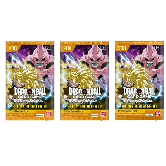 Dragon Ball Super CG: Fusion World Story Booster 01 (ST01) Booster Pack Bundle - OPENED LIVE ON TWITCH ONLY