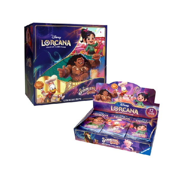 Disney Lorcana - Shimmering Skies Trove and Booster Box Bundle