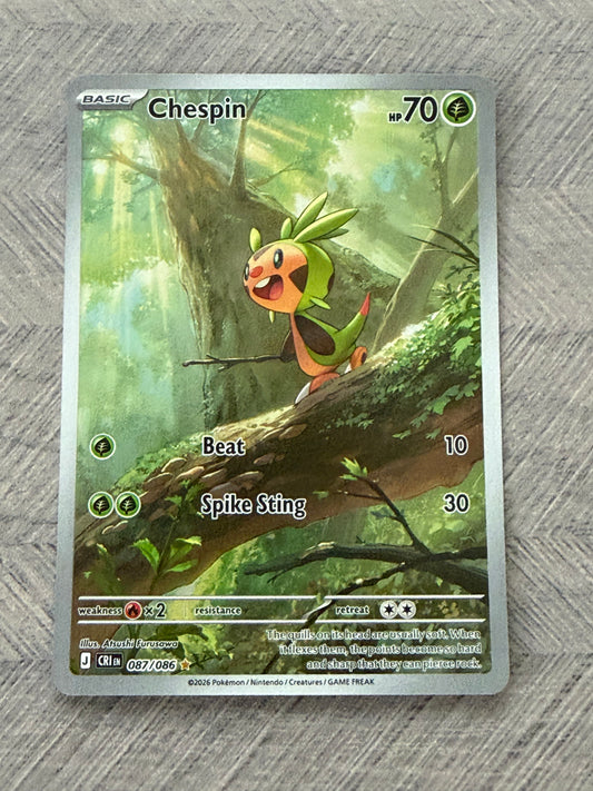 Chespin 087/066 IR Chaos Rising Pokémon Card - English